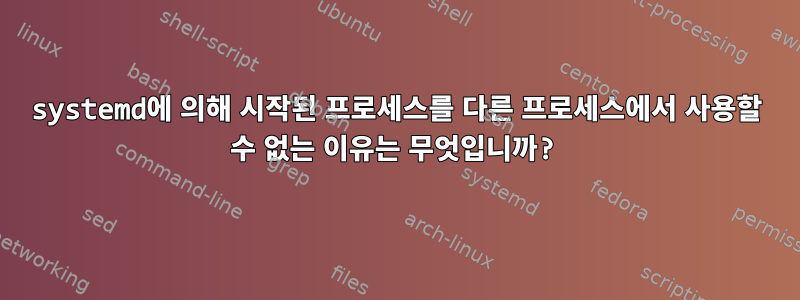 systemd에 의해 시작된 프로세스를 다른 프로세스에서 사용할 수 없는 이유는 무엇입니까?