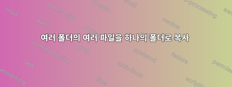 여러 폴더의 여러 파일을 하나의 폴더로 복사