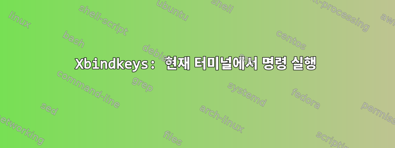 Xbindkeys: 현재 터미널에서 명령 실행