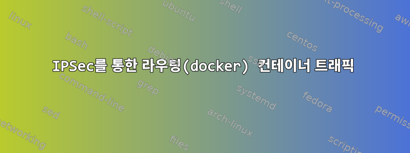 IPSec를 통한 라우팅(docker) 컨테이너 트래픽