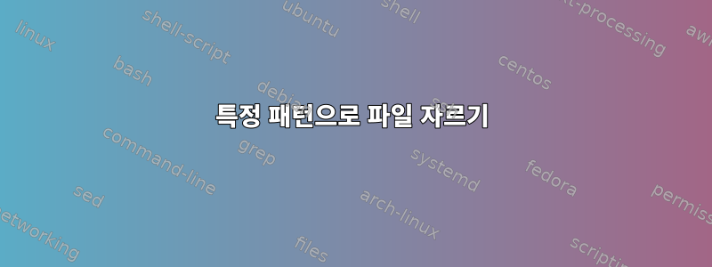 특정 패턴으로 파일 자르기