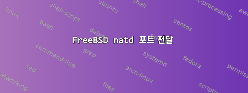 FreeBSD natd 포트 전달