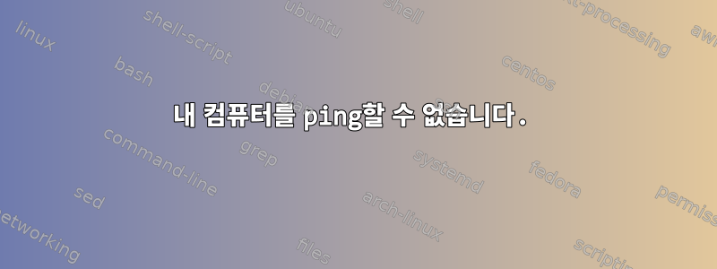 내 컴퓨터를 ping할 수 없습니다.