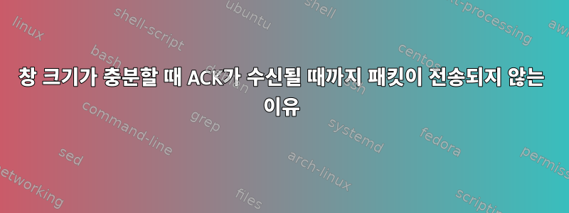 창 크기가 충분할 때 ACK가 수신될 때까지 패킷이 전송되지 않는 이유