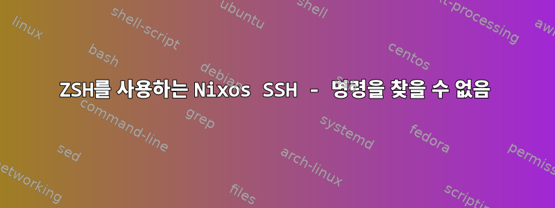 ZSH를 사용하는 Nixos SSH - 명령을 찾을 수 없음