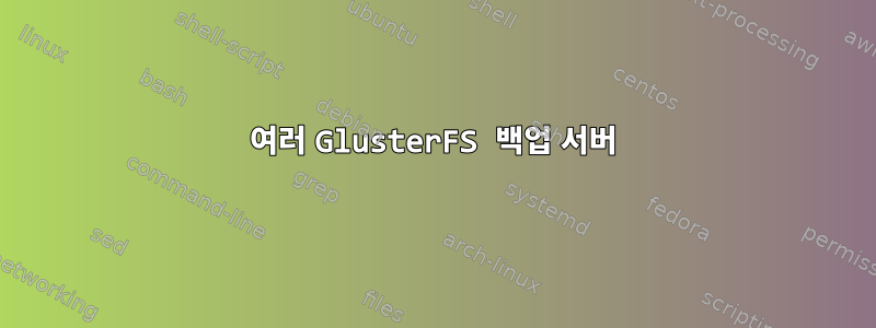 여러 GlusterFS 백업 서버