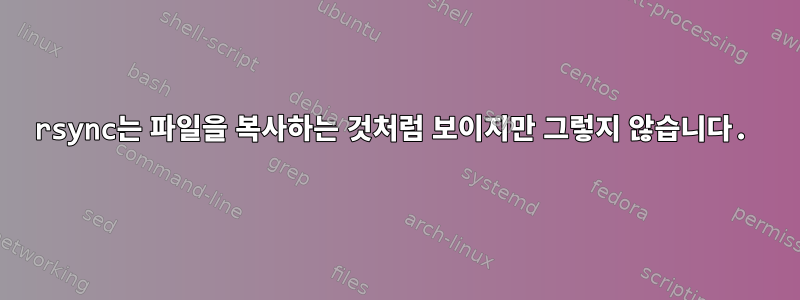 rsync는 파일을 복사하는 것처럼 보이지만 그렇지 않습니다.