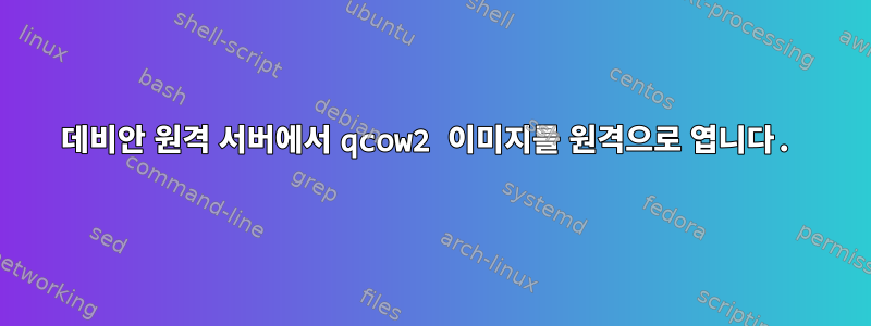 데비안 원격 서버에서 qcow2 이미지를 원격으로 엽니다.