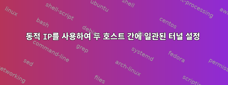 동적 IP를 사용하여 두 호스트 간에 일관된 터널 설정