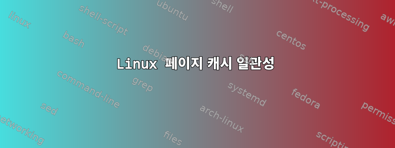 Linux 페이지 캐시 일관성