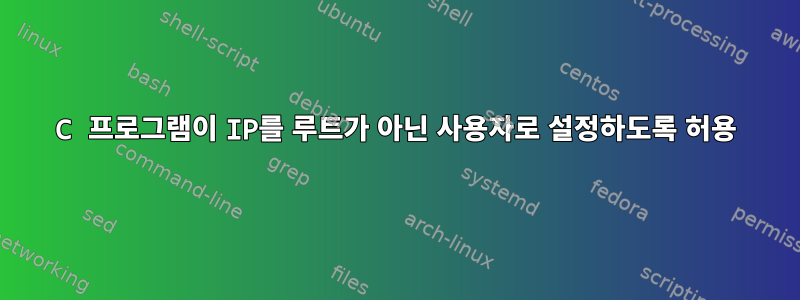 C 프로그램이 IP를 루트가 아닌 사용자로 설정하도록 허용