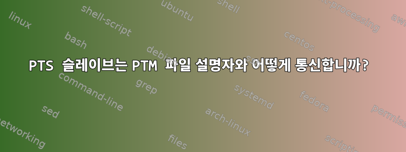 PTS 슬레이브는 PTM 파일 설명자와 어떻게 통신합니까?