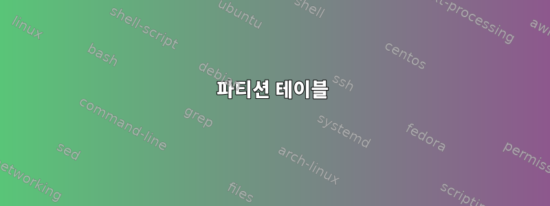 파티션 테이블