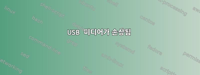 USB 미디어가 손상됨