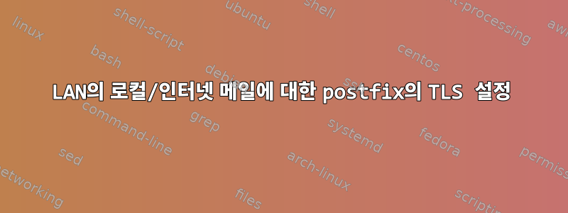 LAN의 로컬/인터넷 메일에 대한 postfix의 TLS 설정