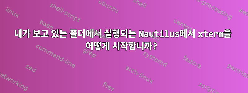 내가 보고 있는 폴더에서 실행되는 Nautilus에서 xterm을 어떻게 시작합니까?