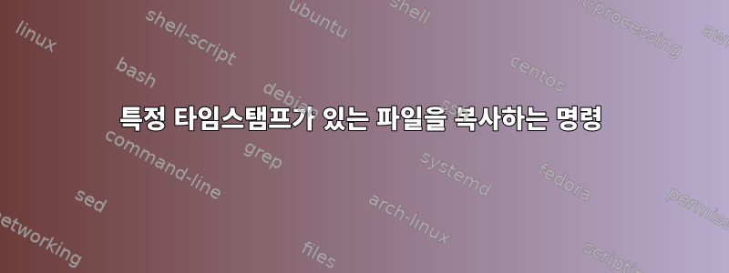 특정 타임스탬프가 있는 파일을 복사하는 명령