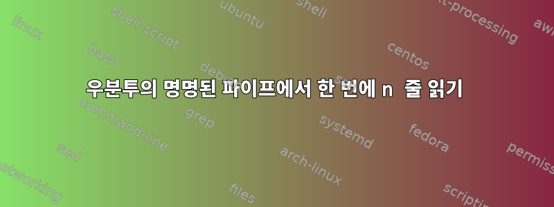 우분투의 명명된 파이프에서 한 번에 n 줄 읽기