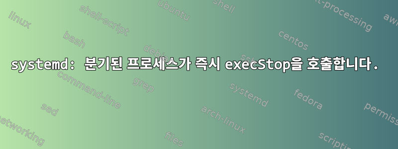 systemd: 분기된 프로세스가 즉시 execStop을 호출합니다.