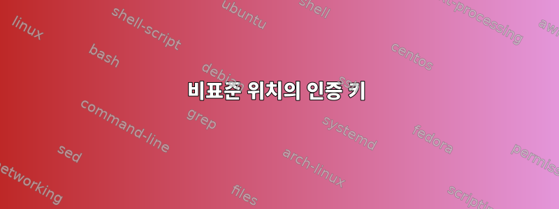 비표준 위치의 인증 키