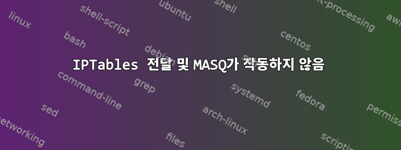 IPTables 전달 및 MASQ가 작동하지 않음