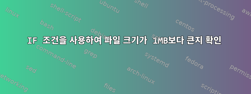 IF 조건을 사용하여 파일 크기가 1MB보다 큰지 확인