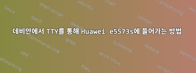 데비안에서 TTY를 통해 Huawei e5573s에 들어가는 방법