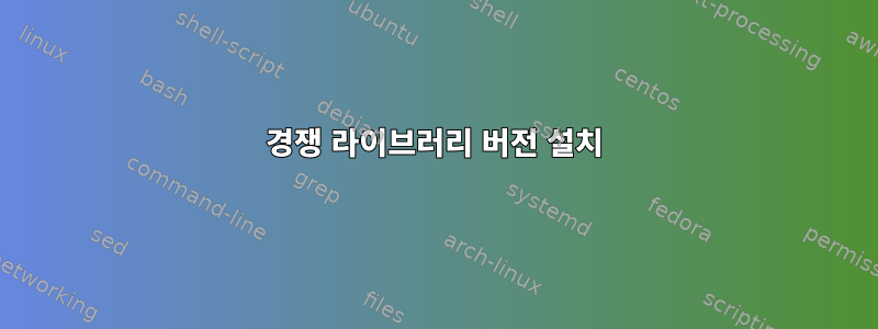 경쟁 라이브러리 버전 설치