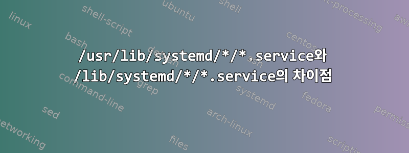 /usr/lib/systemd/*/*.service와 /lib/systemd/*/*.service의 차이점