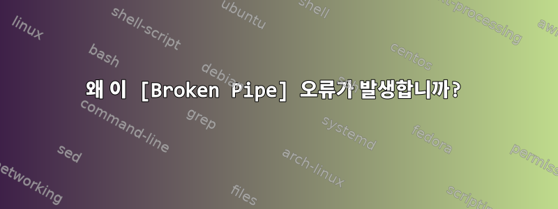 왜 이 [Broken Pipe] 오류가 발생합니까?