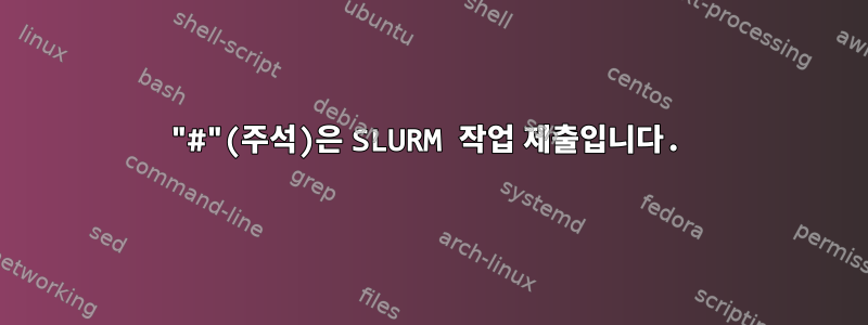 "#"(주석)은 SLURM 작업 제출입니다.