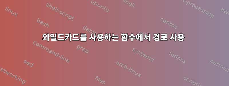 와일드카드를 사용하는 함수에서 경로 사용