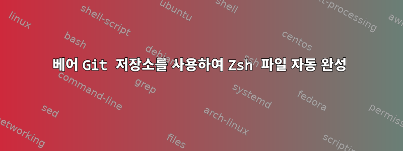 베어 Git 저장소를 사용하여 Zsh 파일 자동 완성