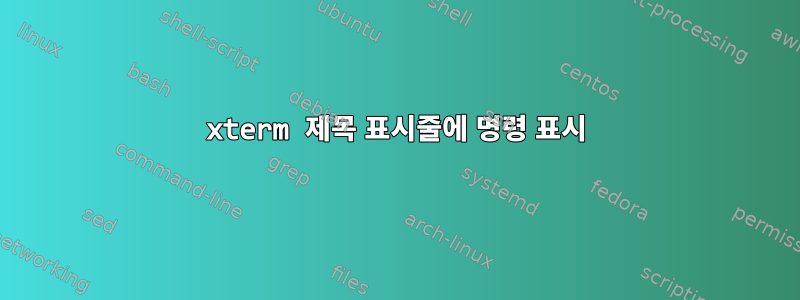 xterm 제목 표시줄에 명령 표시