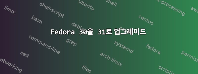 Fedora 30을 31로 업그레이드