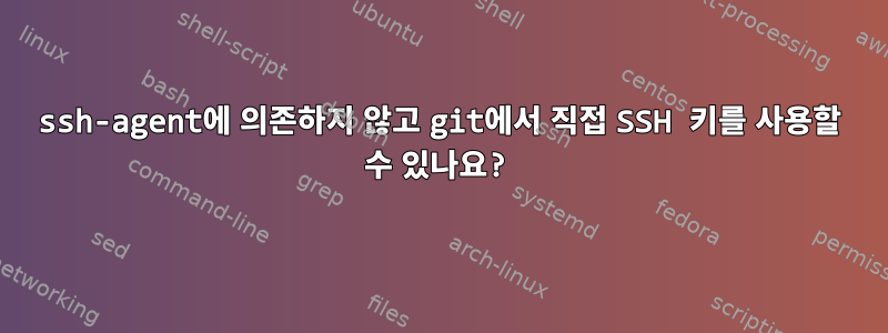 ssh-agent에 의존하지 않고 git에서 직접 SSH 키를 사용할 수 있나요?