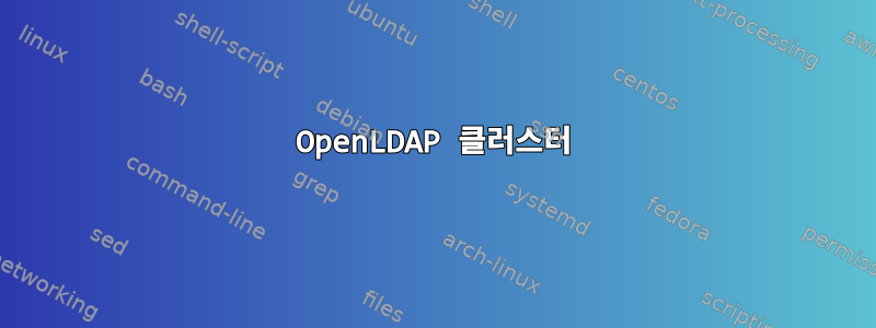 OpenLDAP 클러스터