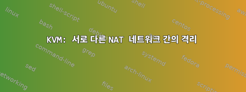 KVM: 서로 다른 NAT 네트워크 간의 격리