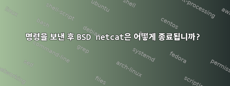 명령을 보낸 후 BSD netcat은 어떻게 종료됩니까?