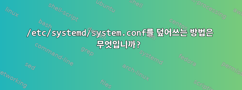 /etc/systemd/system.conf를 덮어쓰는 방법은 무엇입니까?