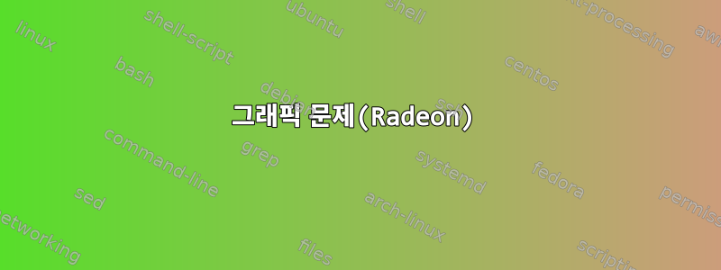 그래픽 문제(Radeon)