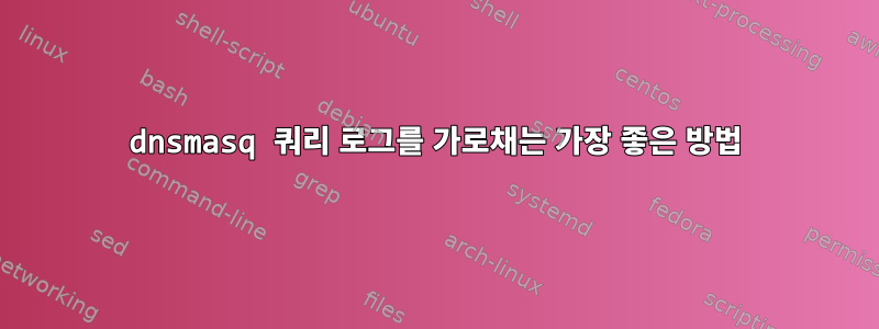 dnsmasq 쿼리 로그를 가로채는 가장 좋은 방법