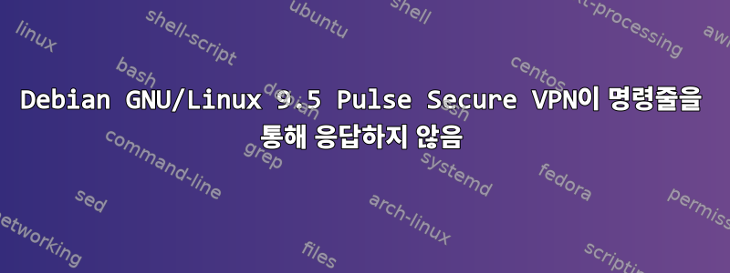 Debian GNU/Linux 9.5 Pulse Secure VPN이 명령줄을 통해 응답하지 않음