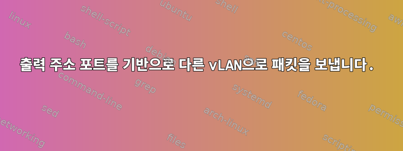 출력 주소 포트를 기반으로 다른 vLAN으로 패킷을 보냅니다.