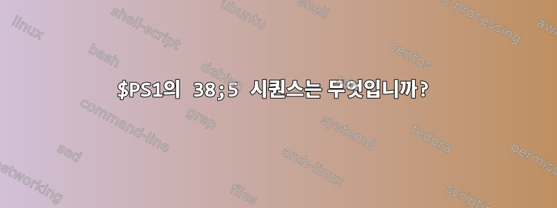 $PS1의 38;5 시퀀스는 무엇입니까?