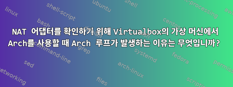 NAT 어댑터를 확인하기 위해 Virtualbox의 가상 머신에서 Arch를 사용할 때 Arch 루프가 발생하는 이유는 무엇입니까?