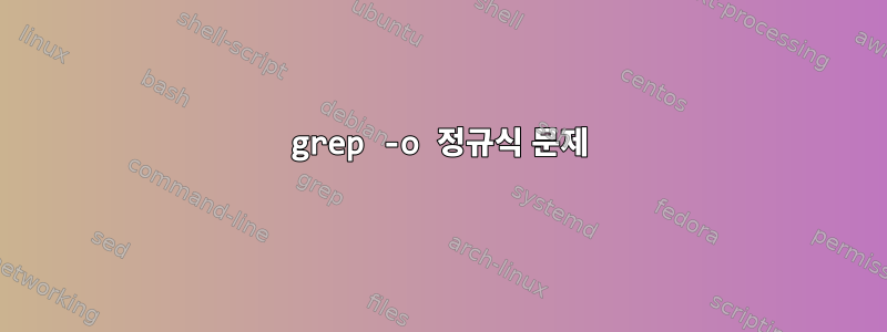 grep -o 정규식 문제