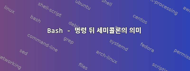 Bash - 명령 뒤 세미콜론의 의미