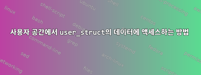 사용자 공간에서 user_struct의 데이터에 액세스하는 방법