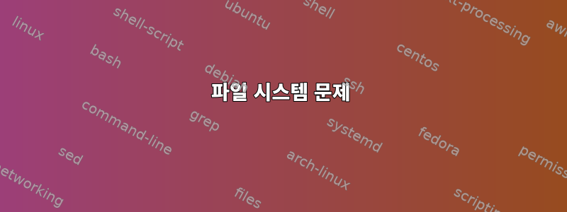 파일 시스템 문제